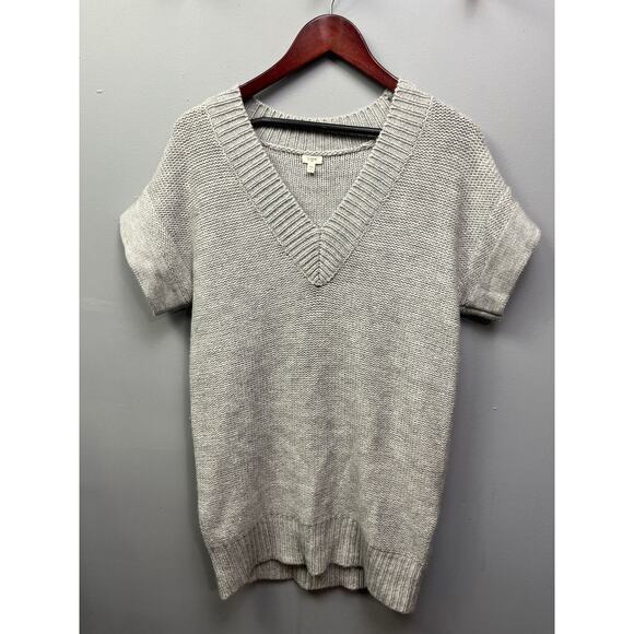 J CREW Sweater‎ Womens XS gray v-neck long wool/alpaca blend knit Neutral - Picture 1 of 6